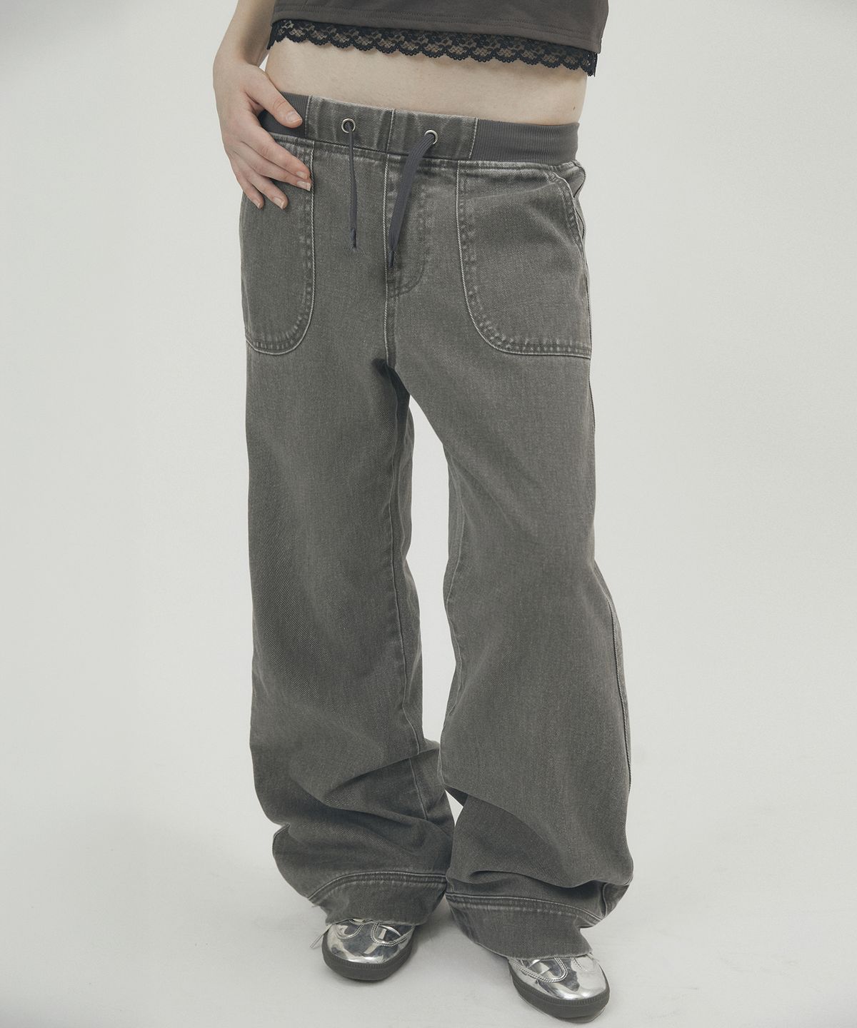 리트리버클럽(RETRIEVER CLUB) MULTI POCKET LOWRISE PANTS [CHARCOAL GRAY]