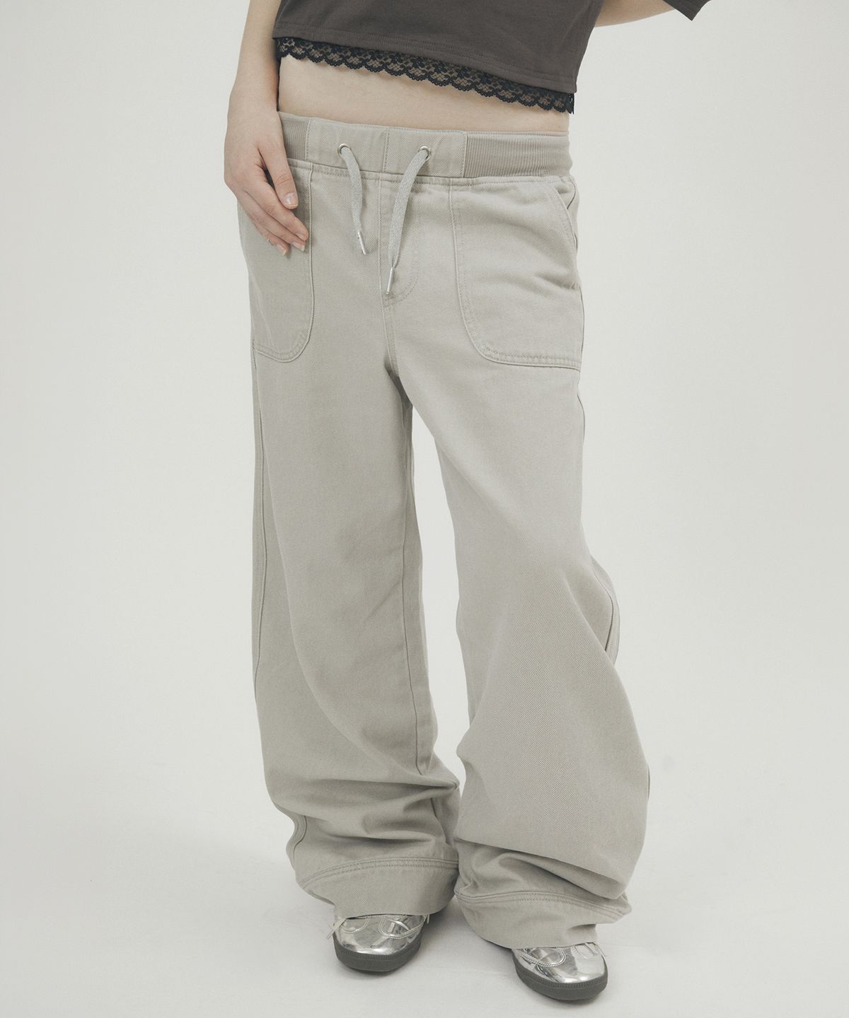 리트리버클럽(RETRIEVER CLUB) MULTI POCKET LOWRISE PANTS [LIGHT GRAY]