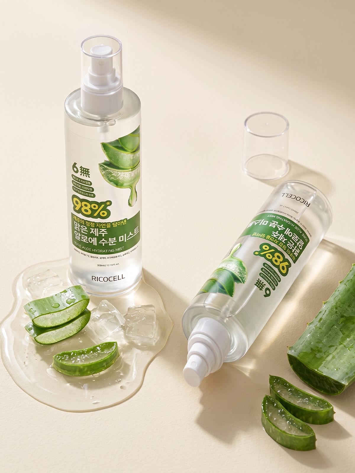 리코셀(RICOCELL) 리코셀 맑은 제주 알로에 수분 미스트 300ml 1+1