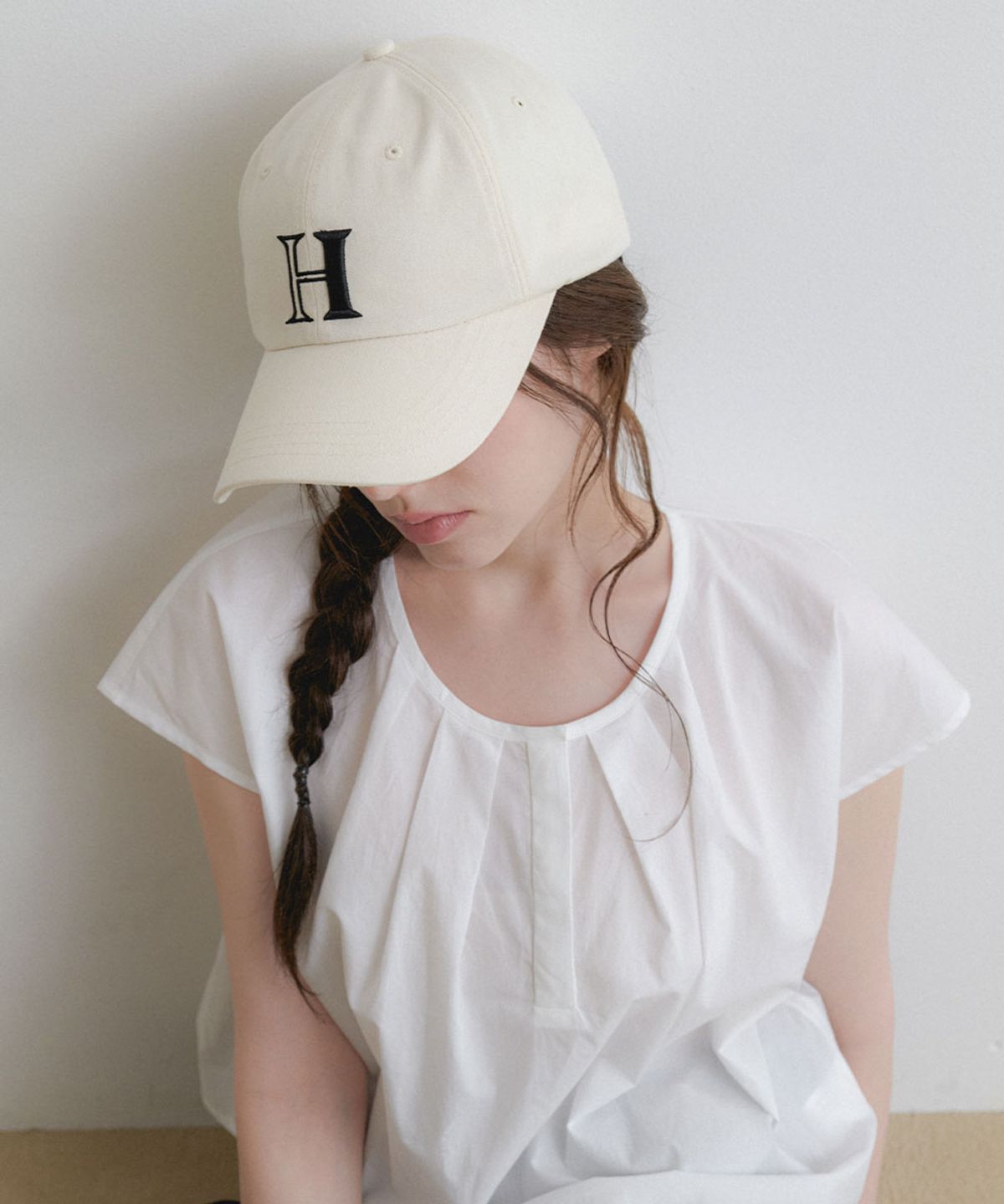 할렌(HALDEN) signature H logo ball cap (C081_ivory)