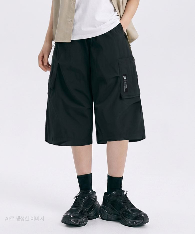 여성) 파라수트 카고 버뮤다 팬츠