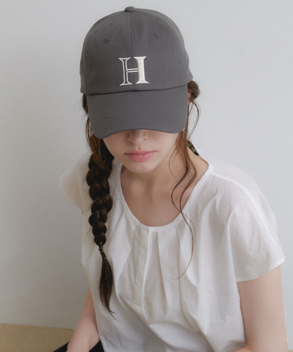 할렌(HALDEN) signature H logo ball cap (C081_charcoal)
