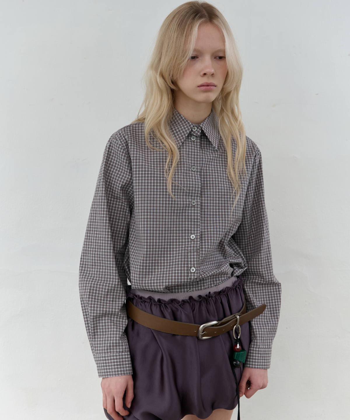 서란(SEORAN) Rava Check Shirt_Black
