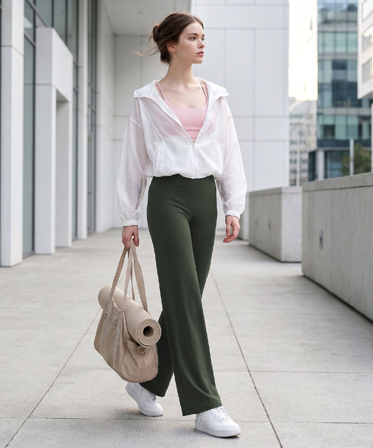 테슬라(TESLA) 여성 모션 컴포트 데일리 와이드 레깅스