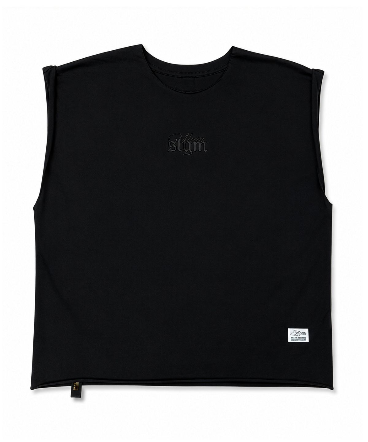 스티그마(STIGMA) RAW-CUT WASHED SLEEVELESS BLACK