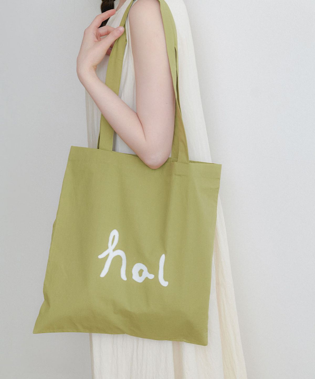 할렌(HALDEN) stitch logo daily eco bag (BA006_khaki)