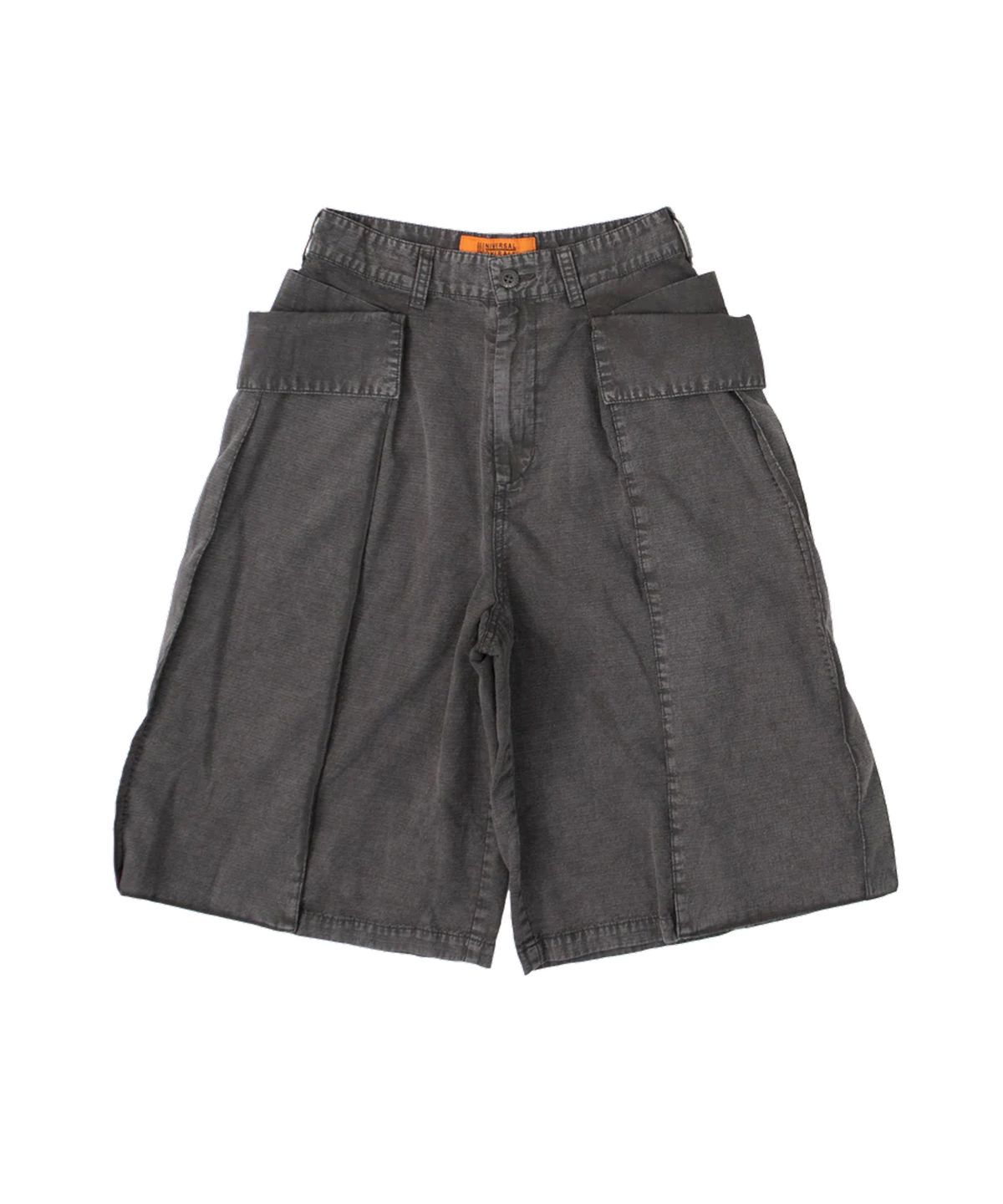 유니버셜 오버롤(UNIVERSAL OVERALL) [JAPAN COLLECTION] VINTAGE GARMENT DYE CARGO SHORTS (WOMAN) CHARCOAL