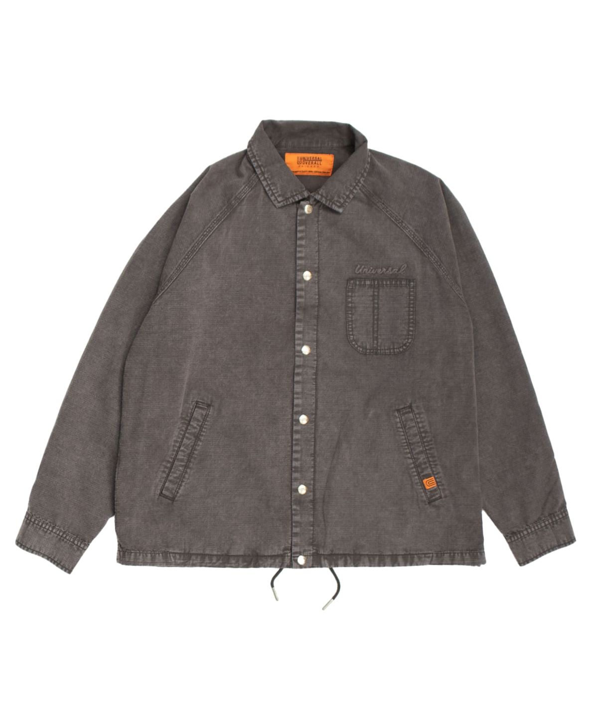 유니버셜 오버롤(UNIVERSAL OVERALL) [JAPAN COLLECTION] VINTAGE GARMENT DYE COACH JACKET(WOMAN) CHARCOAL