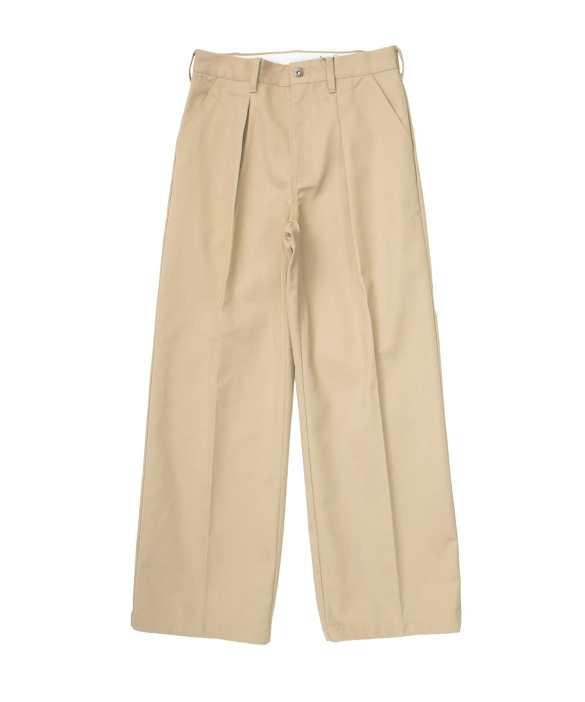 유니버셜 오버롤(UNIVERSAL OVERALL) [JAPAN HERITAGE LINE] TUCK WIDE PANTS (WOMAN) BEIGE