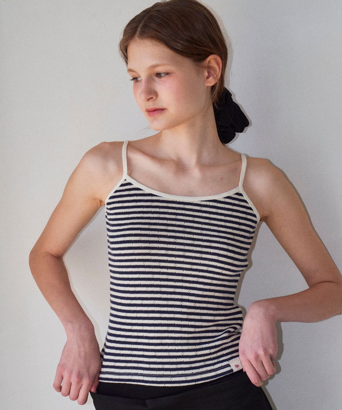 로긴 앤 로지(ROGIN N ROSIE) Stripe Rip Slim Sleeveless Navy