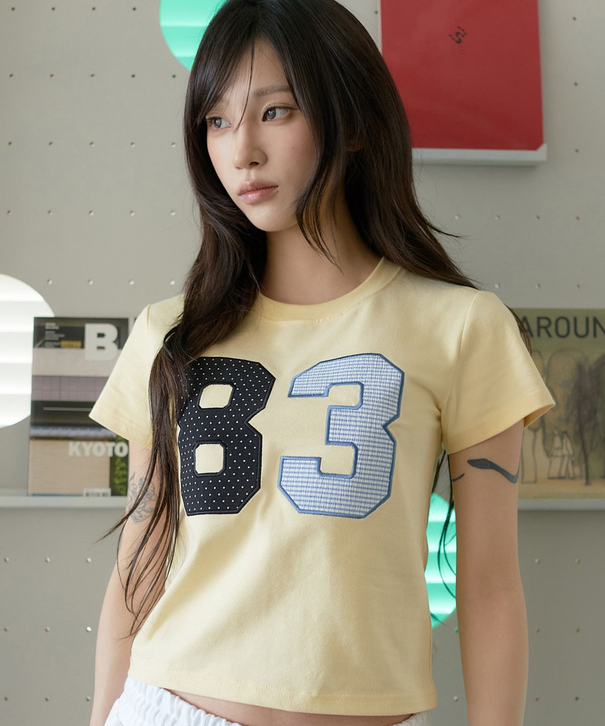 라티젠(LARTIGENT) L24 PATCH T-SHIRT(YELLOW)