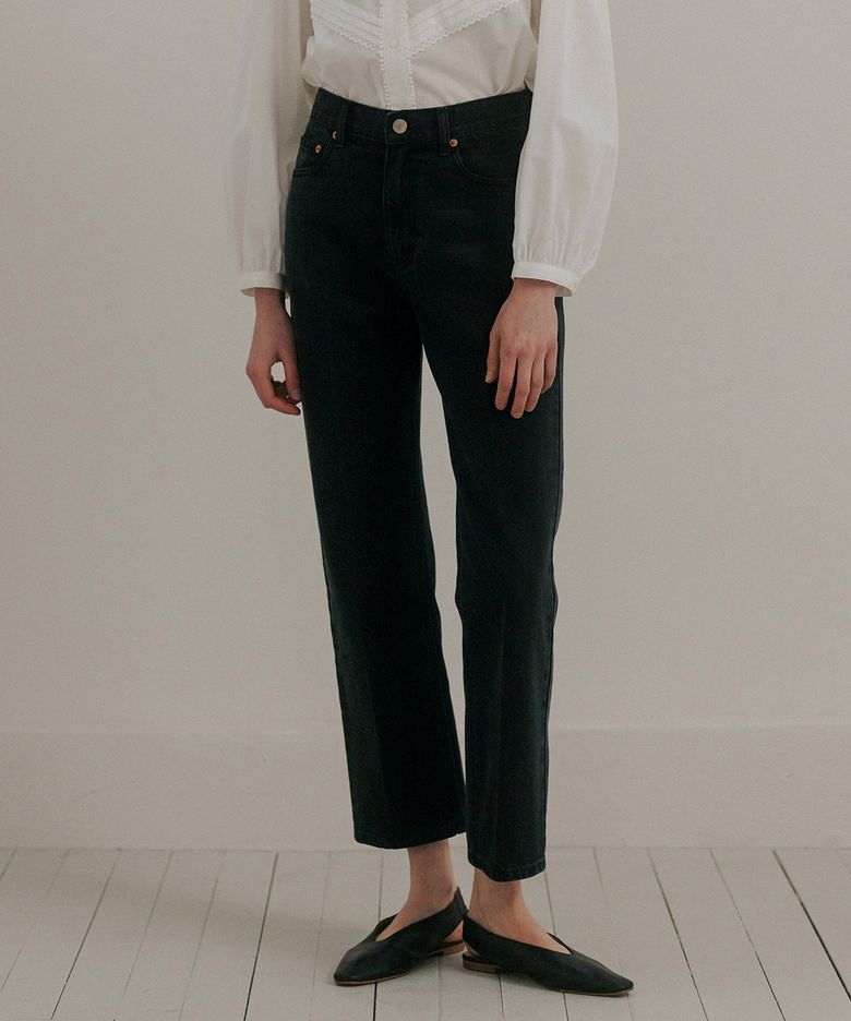 classic cropped jeans (black)