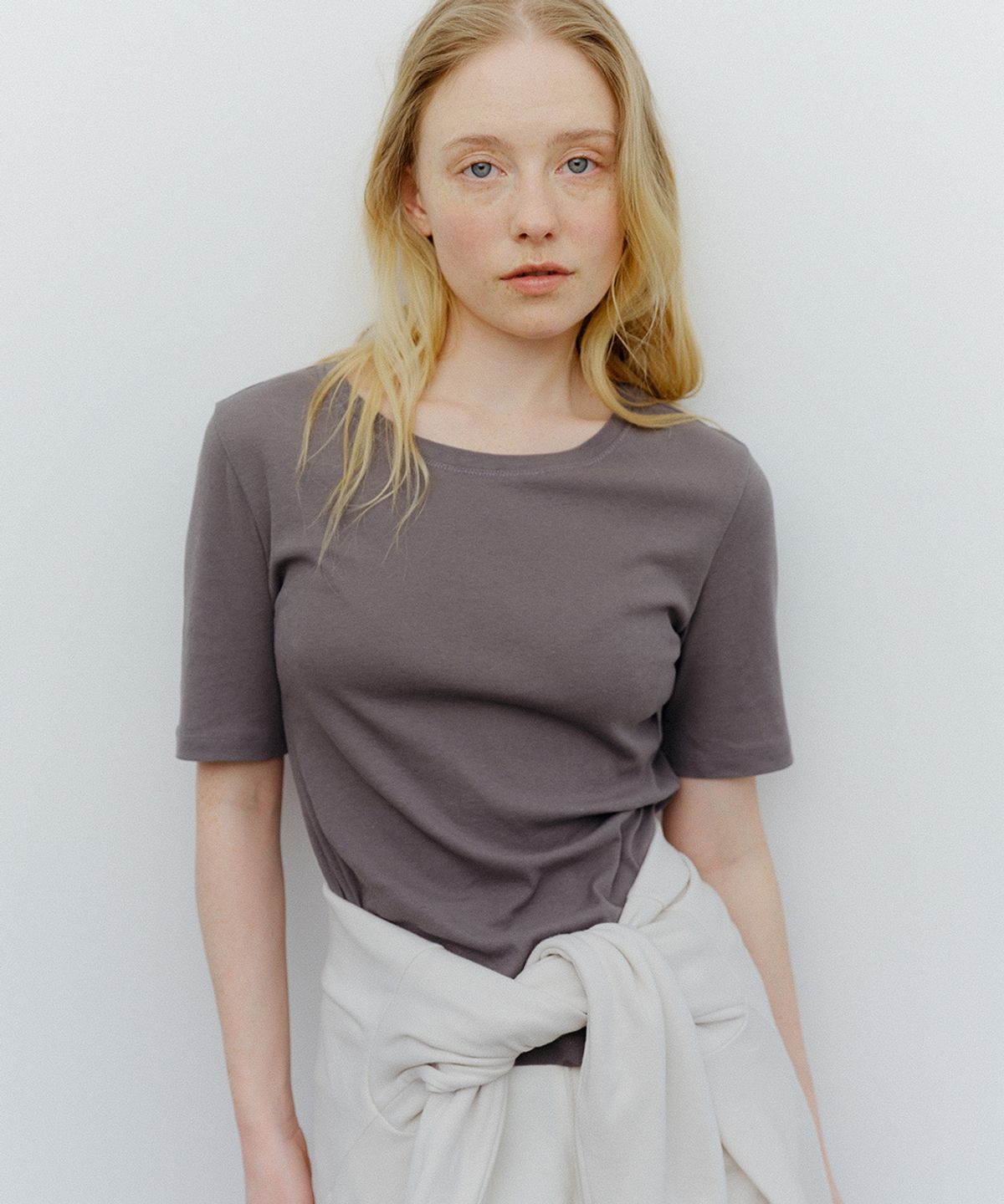 블랭크03(BLANK03) cotton ribbed half sleeve t-shirt (4colors)