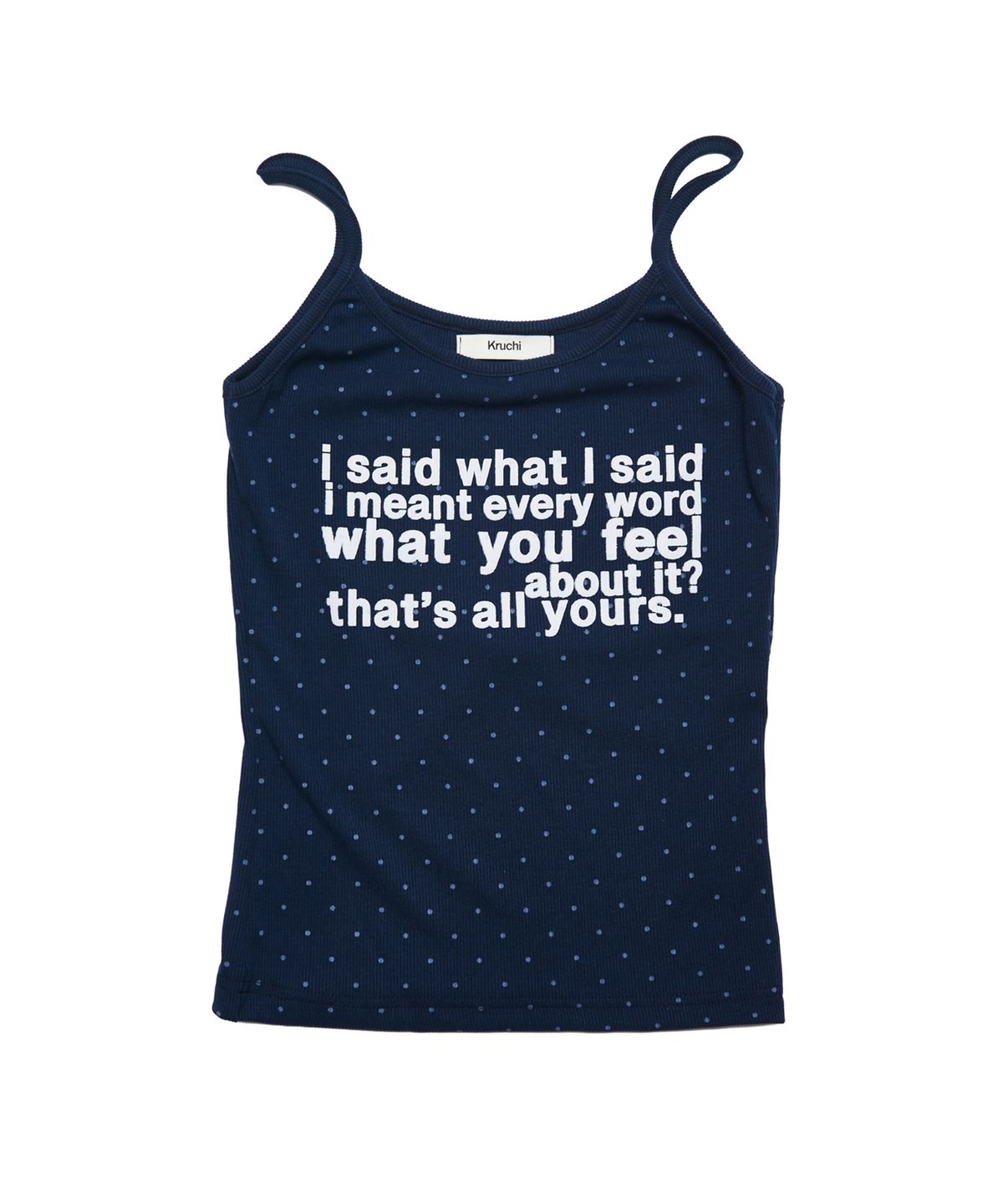 크루치(KRUCHI) i said what I said  Sleeveless (NAVY)