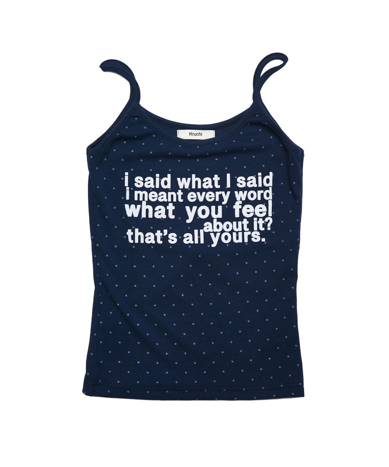 i said what I said  Sleeveless (NAVY)