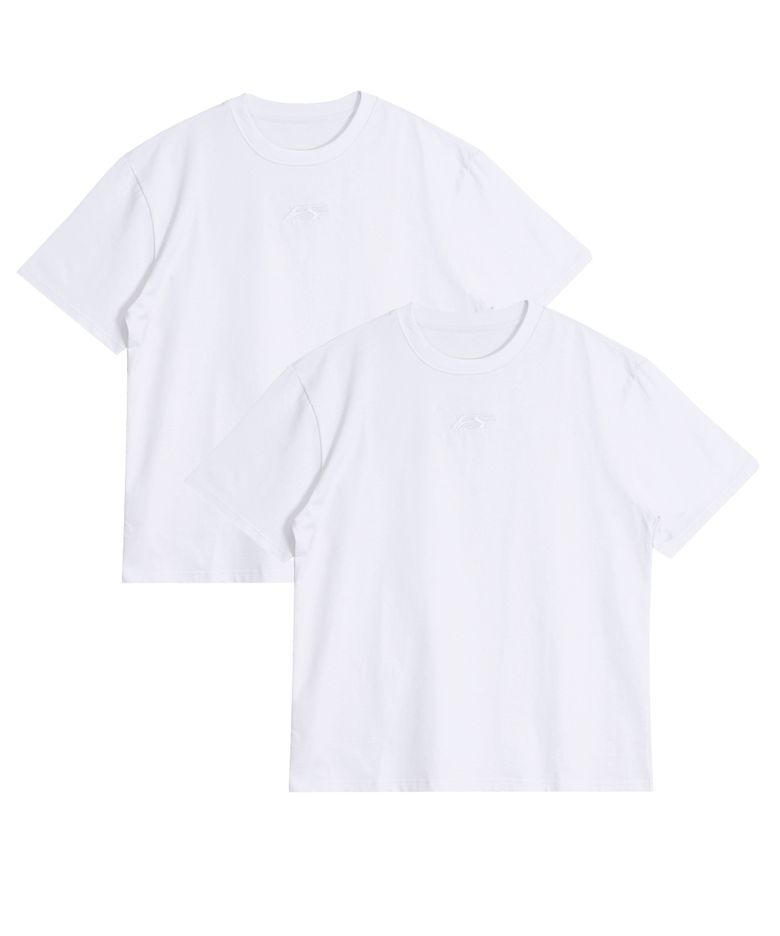 FS LOGO REGULAR FIT  T-SHIRT (WH) 2PACK