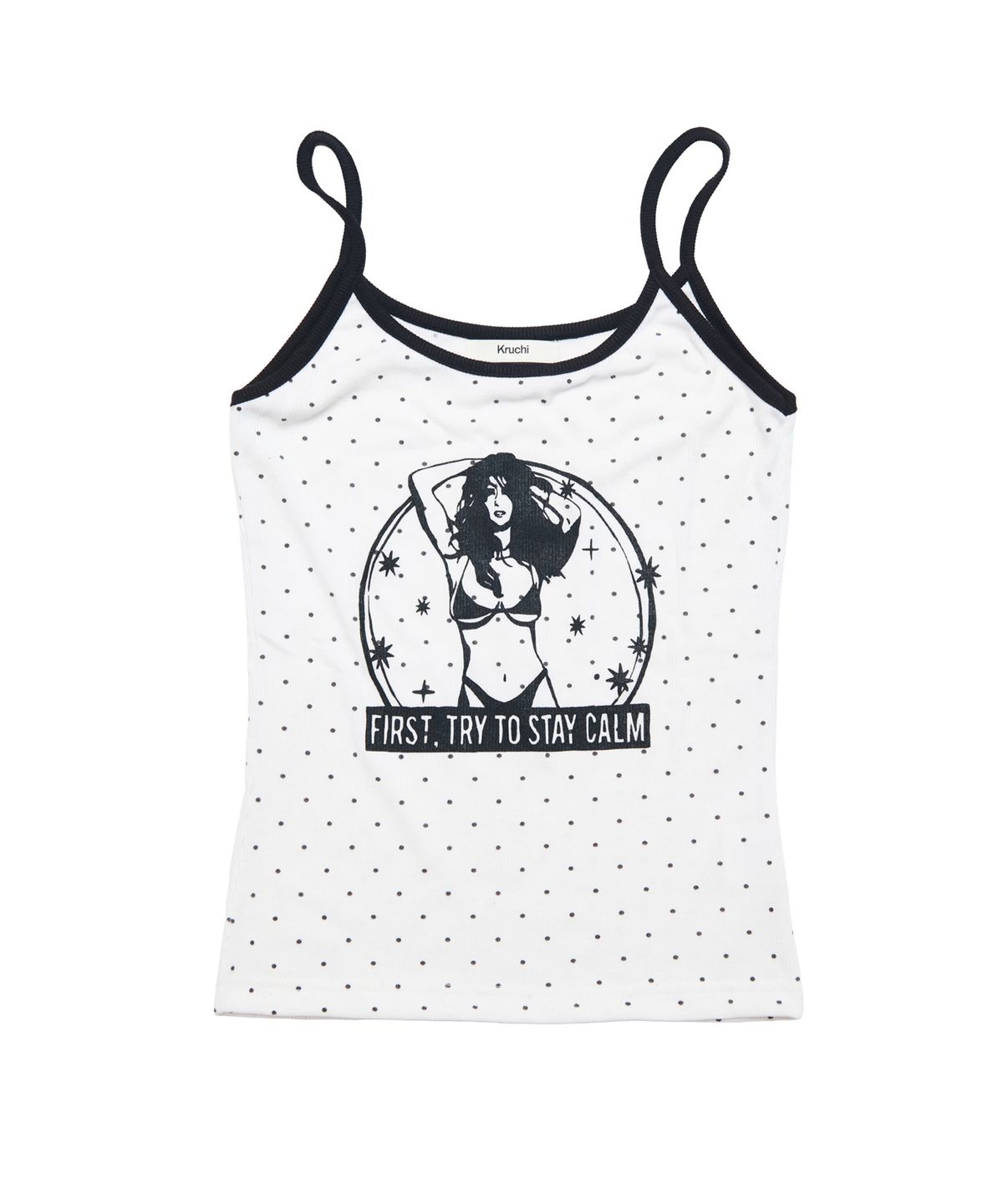 크루치(KRUCHI) TRY TO STAY CALM Sleeveless (WHITE)