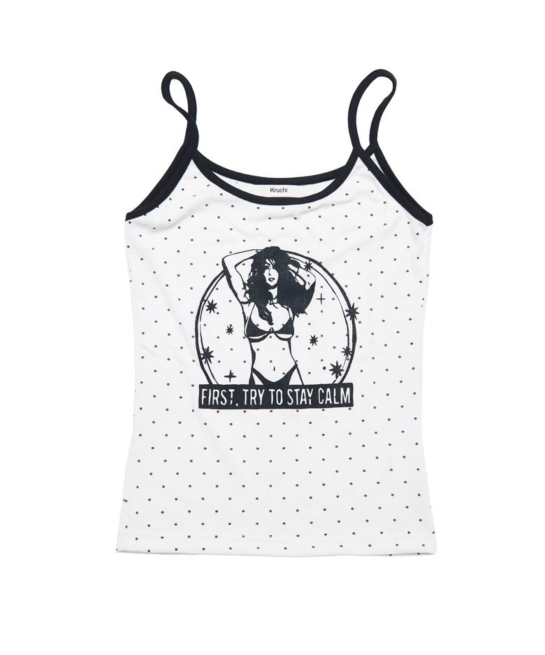 TRY TO STAY CALM Sleeveless (WHITE)
