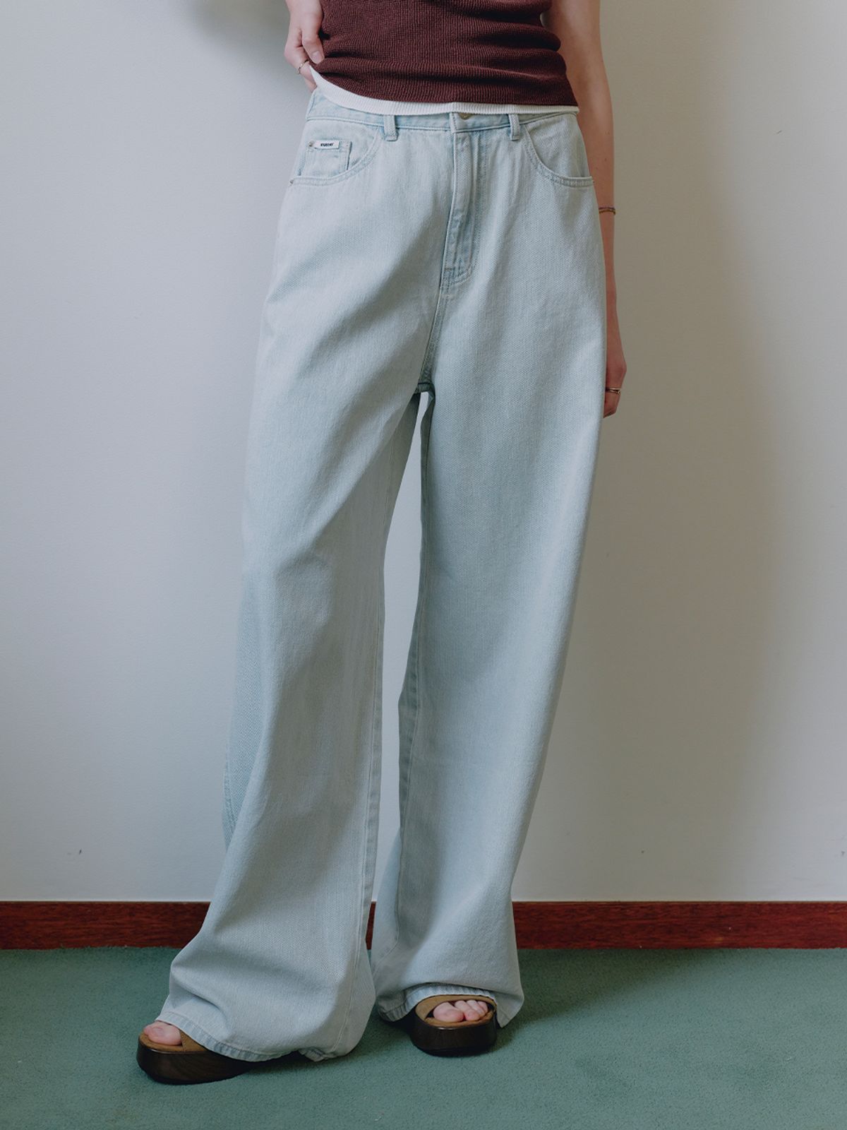 뮈뮈에르(MUEMUER) Fluid Wide Denim Pants MU2634DN308M