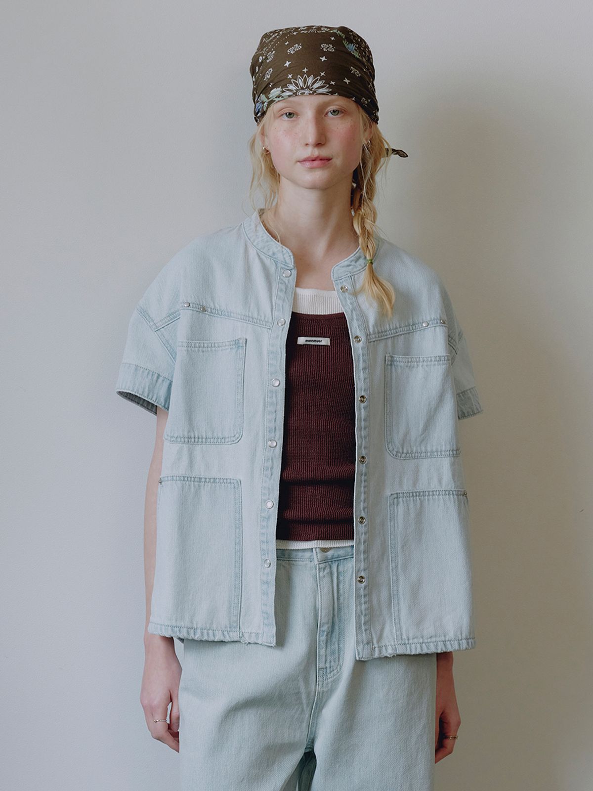 뮈뮈에르(MUEMUER) Fluid Denim Shirt MU2634BL308M