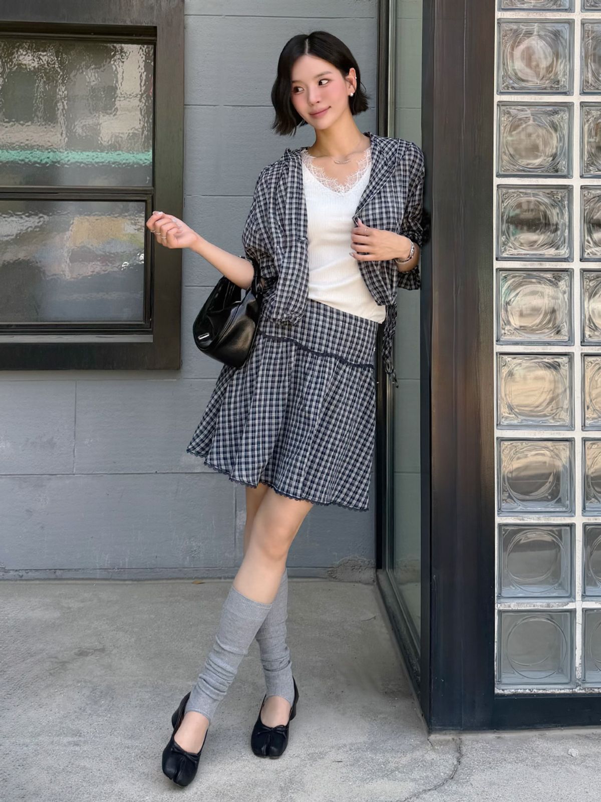 뮈뮈에르(MUEMUER) Check Mini Skirt MU2634SK306M