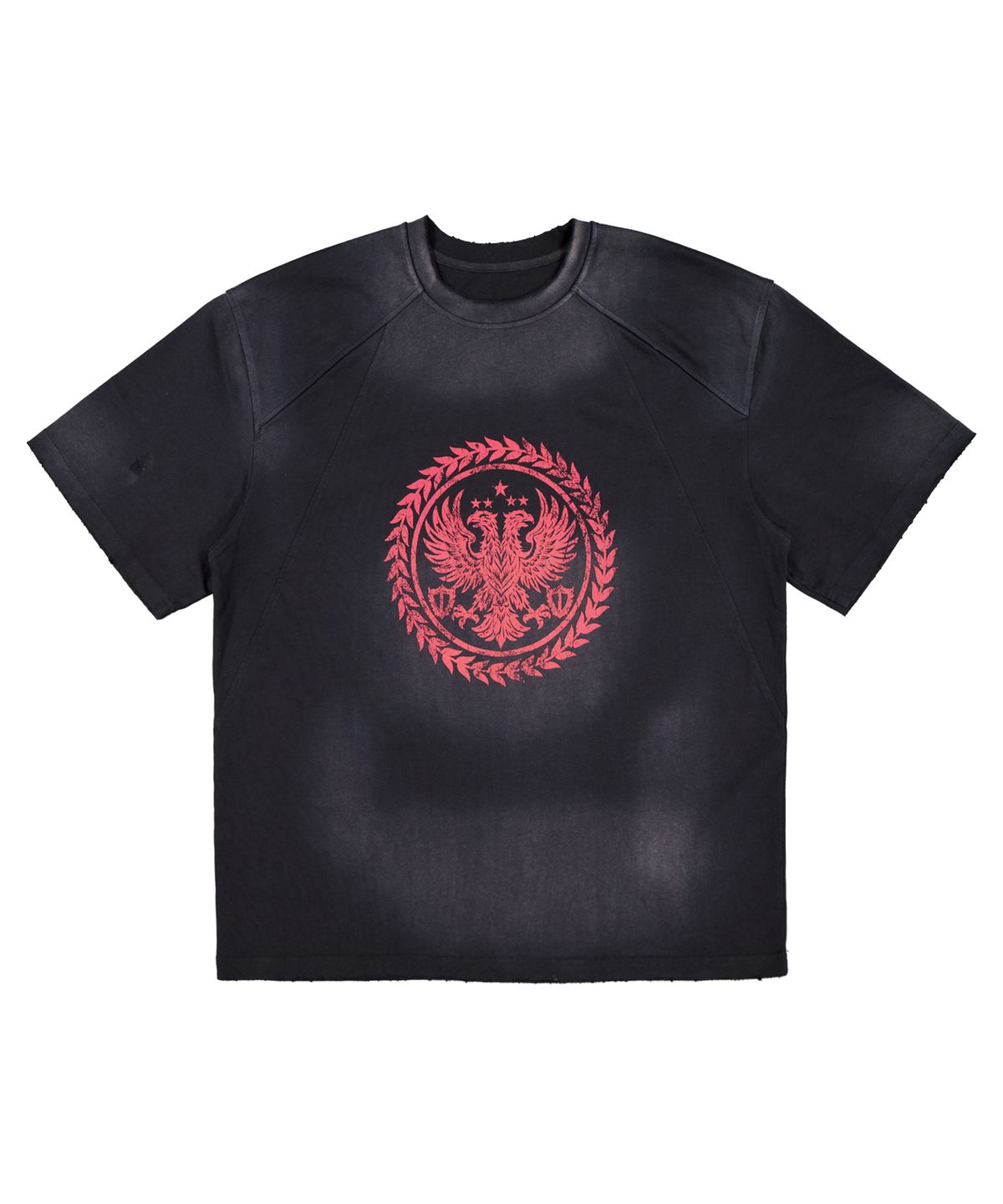포스센스티브(FORCESENSITIVE) obisidian eagle t-shirt (BK/RE)