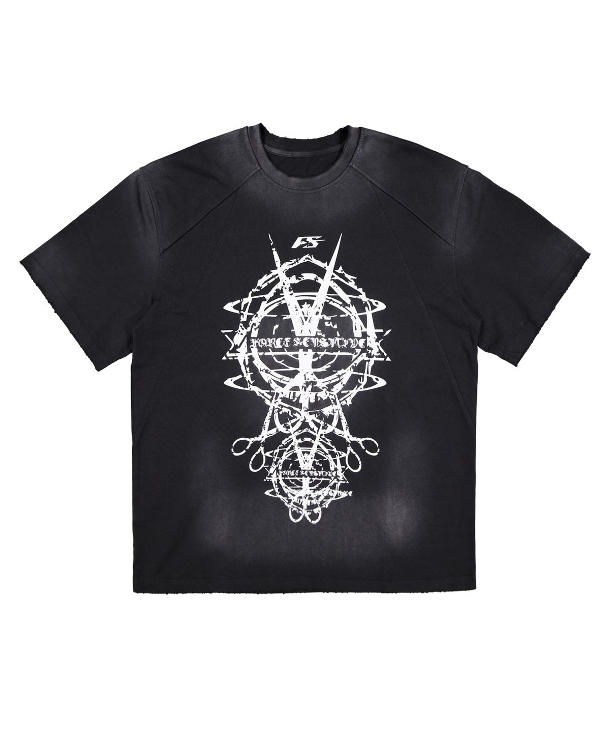 포스센스티브(FORCESENSITIVE) darkness scissors t-shirt (BK/GR)