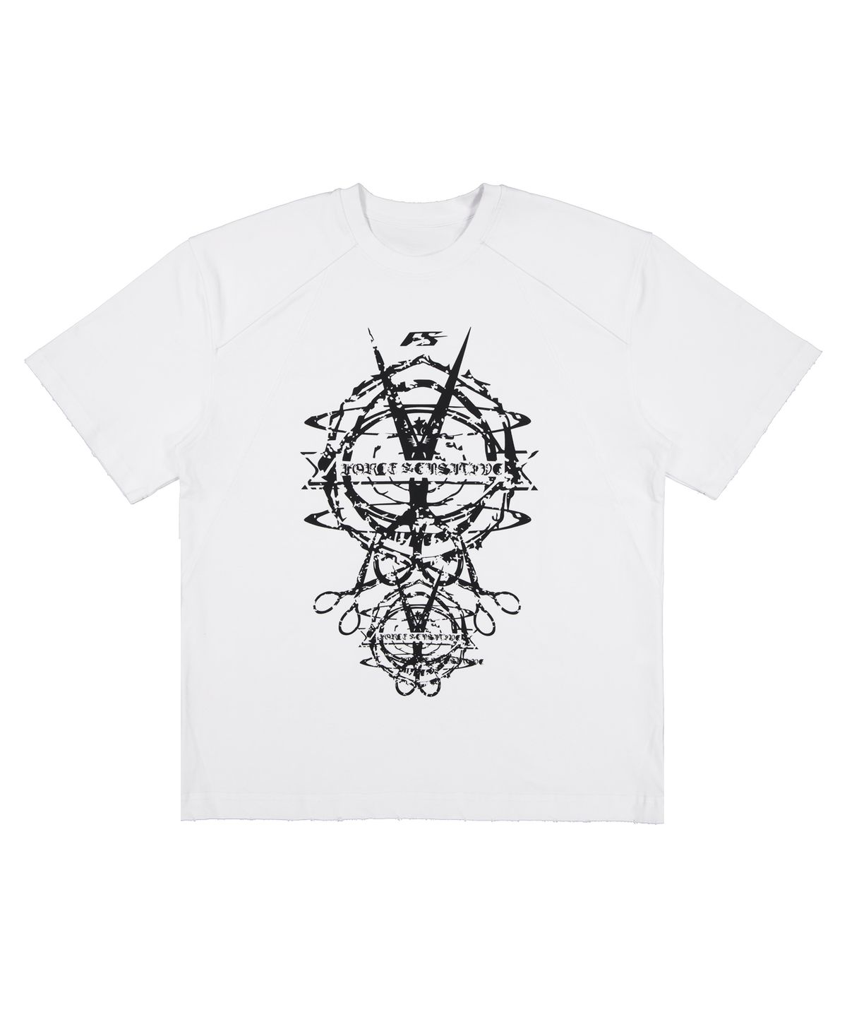 포스센스티브(FORCESENSITIVE) darkness scissors t-shirt (WH/BK)