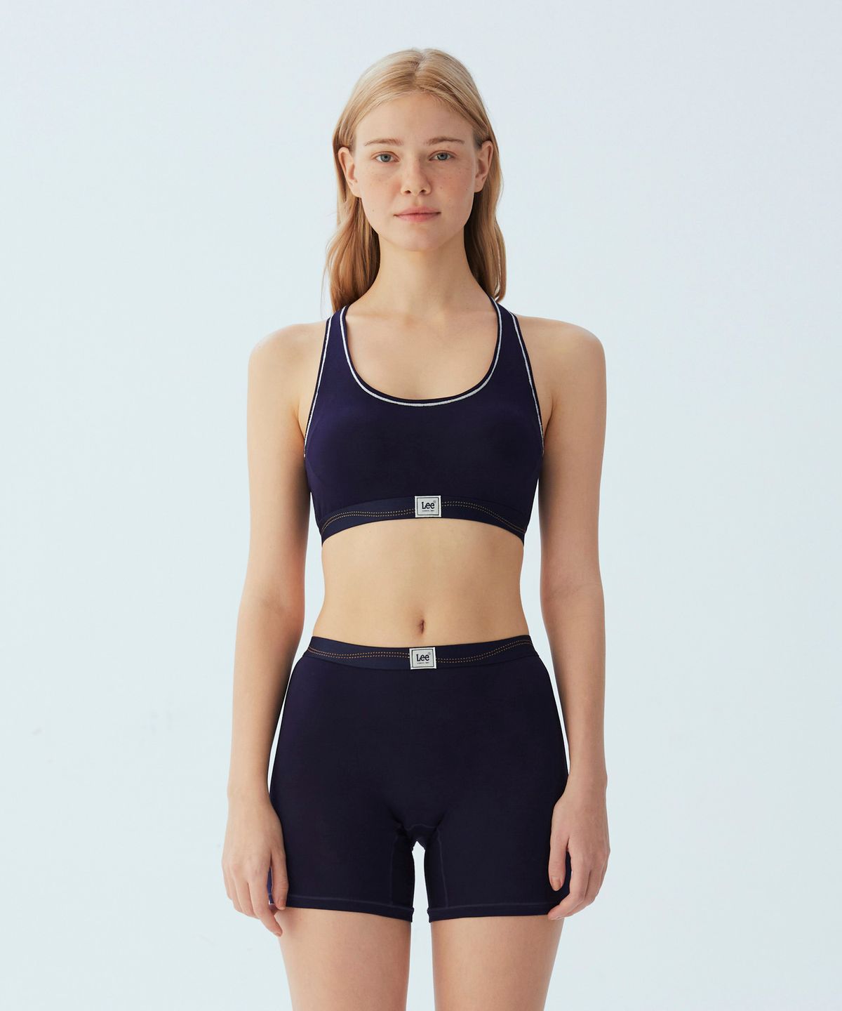 리 바디웨어(LEE BODYWEAR) 에센셜 모달 브라탑 보이쇼츠 세트_2Colors