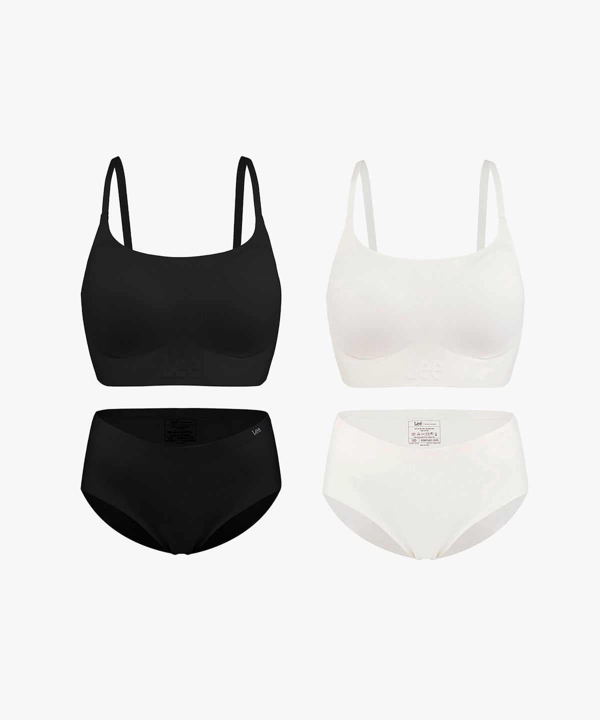 리 바디웨어(LEE BODYWEAR) 럭스 퓨징 스퀘어 넥 브라 브리프 세트_2Colors