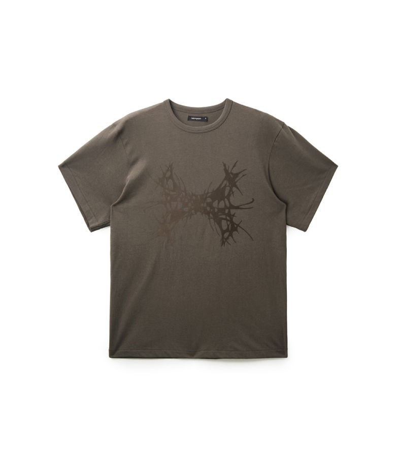 Abstract H Tee Mud Brown