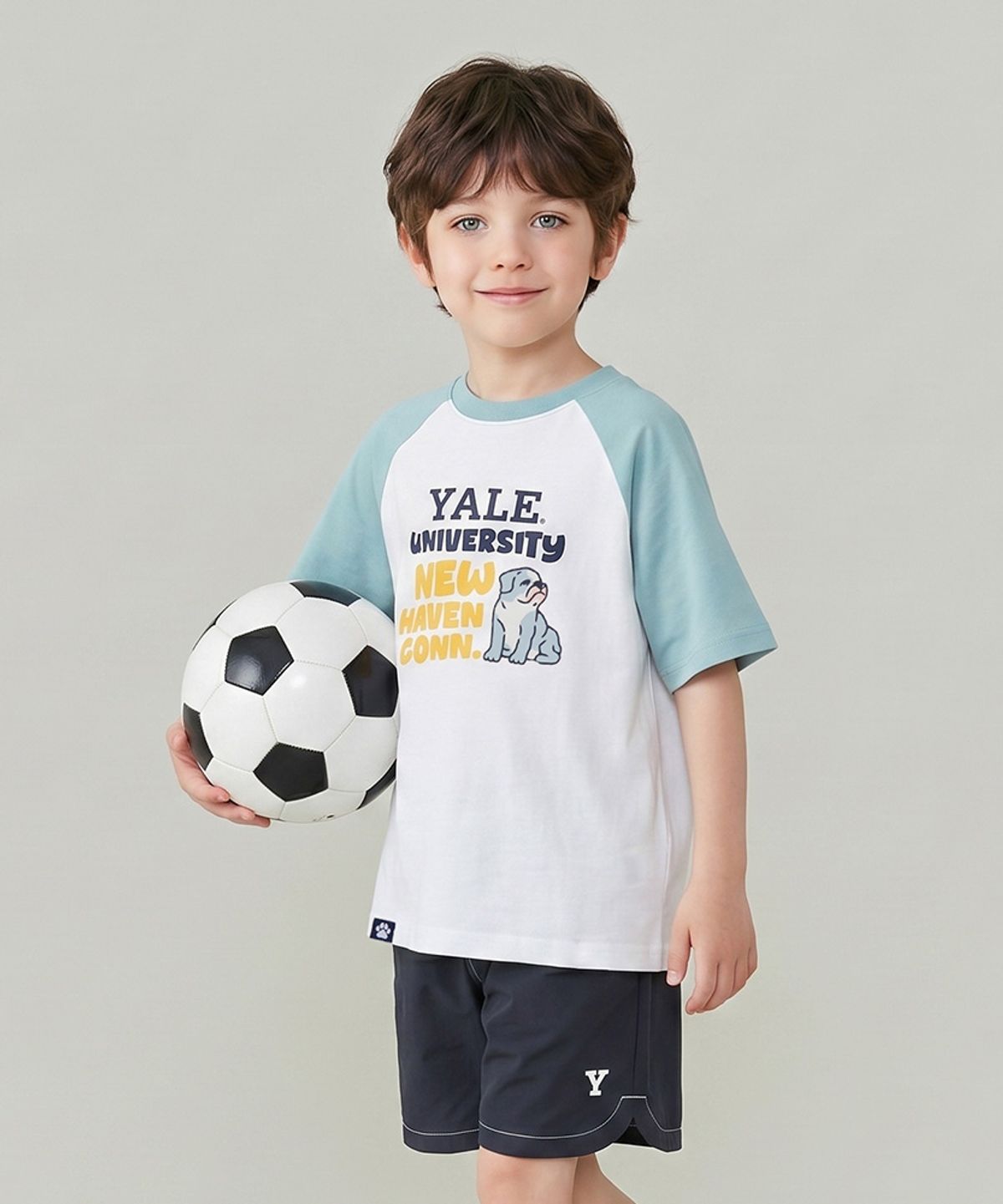 예일키즈(YALE KIDS) 불독스 배색 포인트 상하세트 A6M013