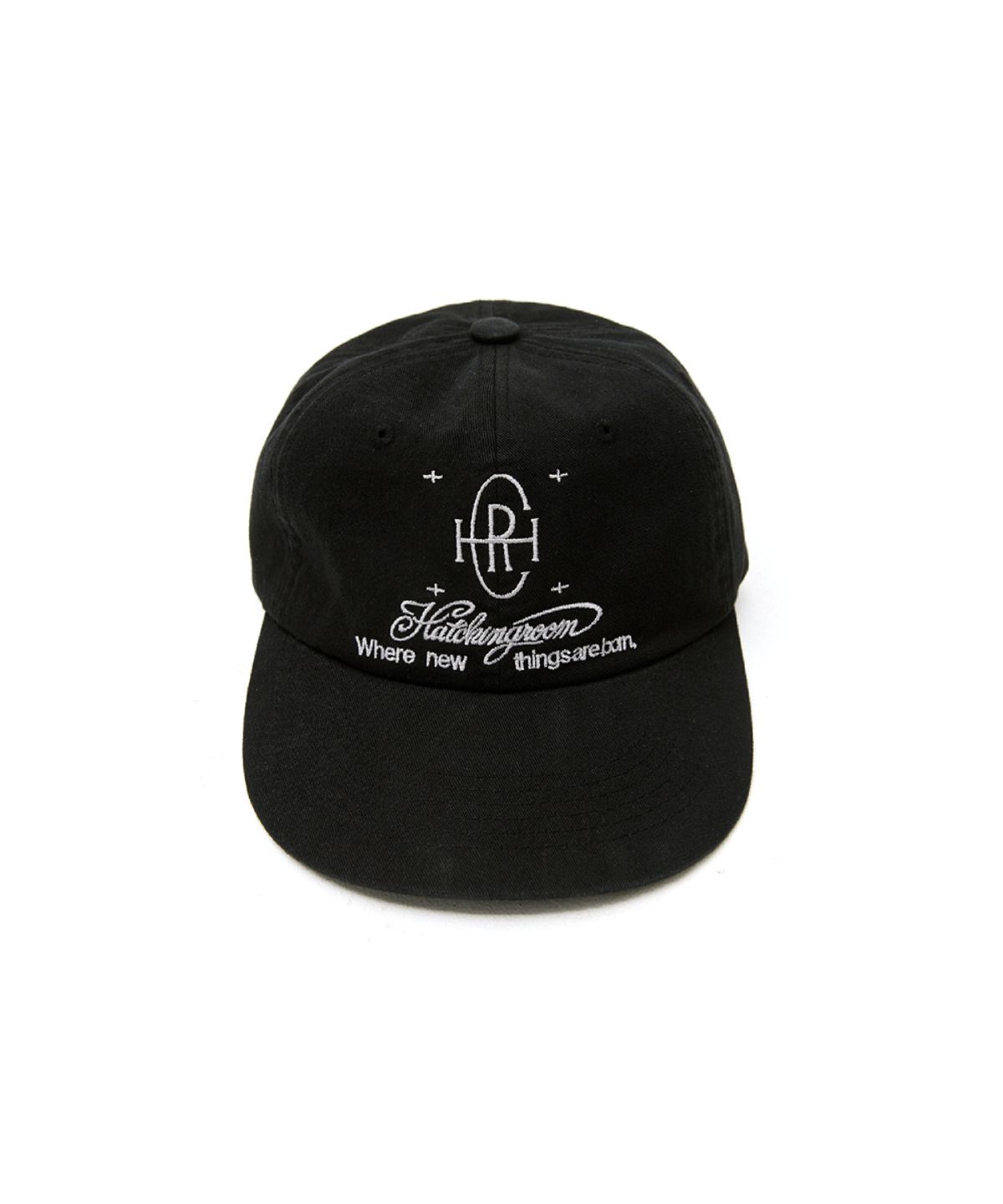 해칭룸(HATCHINGROOM) Logo Cap Washed Black