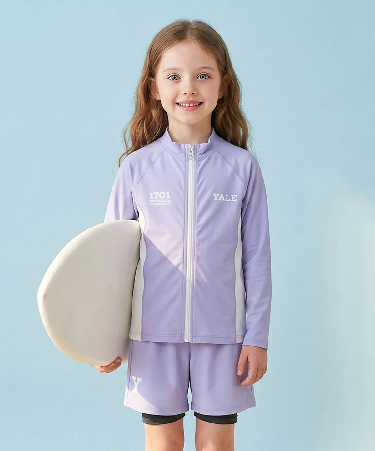 예일키즈(YALE KIDS) 클래식 집업 래쉬가드 셋업 A6M055