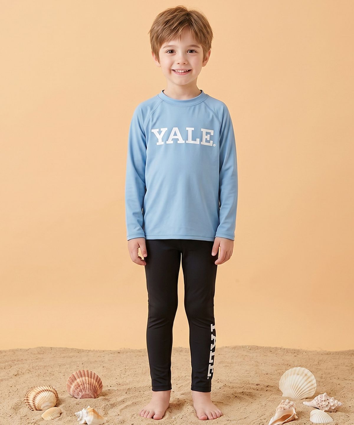 예일키즈(YALE KIDS) 시그니처 포인트 래쉬가드 셋업 A6M058