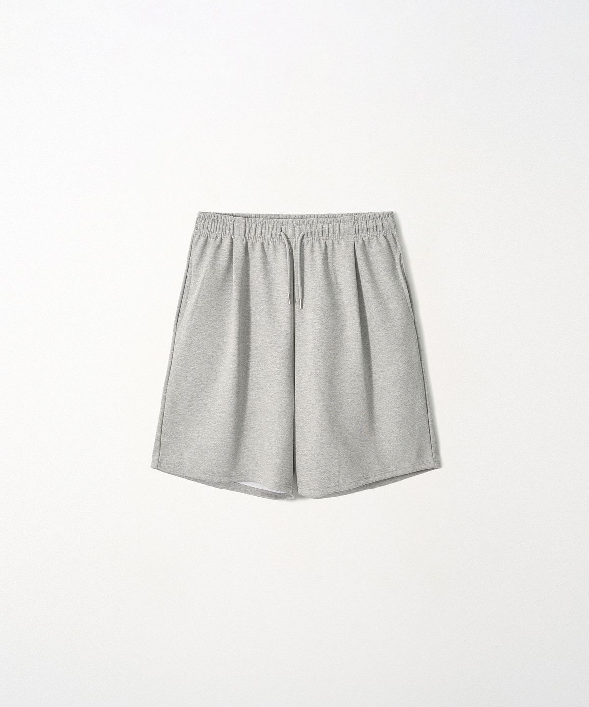 이지오(EZIO) Basic Bermuda Sweat Shorts_Melange Grey