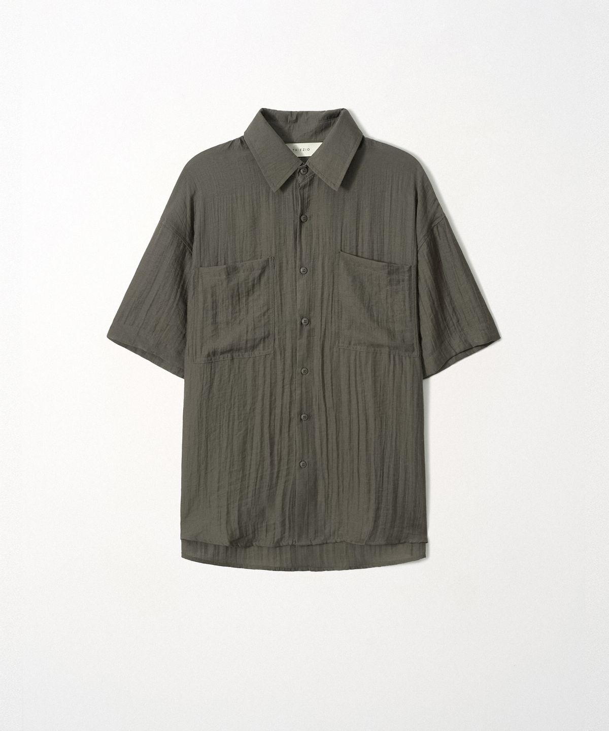 이지오(EZIO) Light Linen Pocket Shirt_Brown