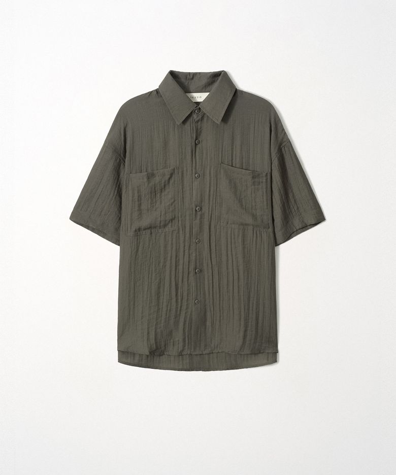 Light Linen Pocket Shirt_Brown
