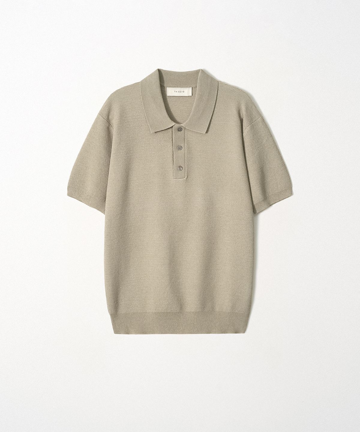 이지오(EZIO) Textured Collar Knit_Beige