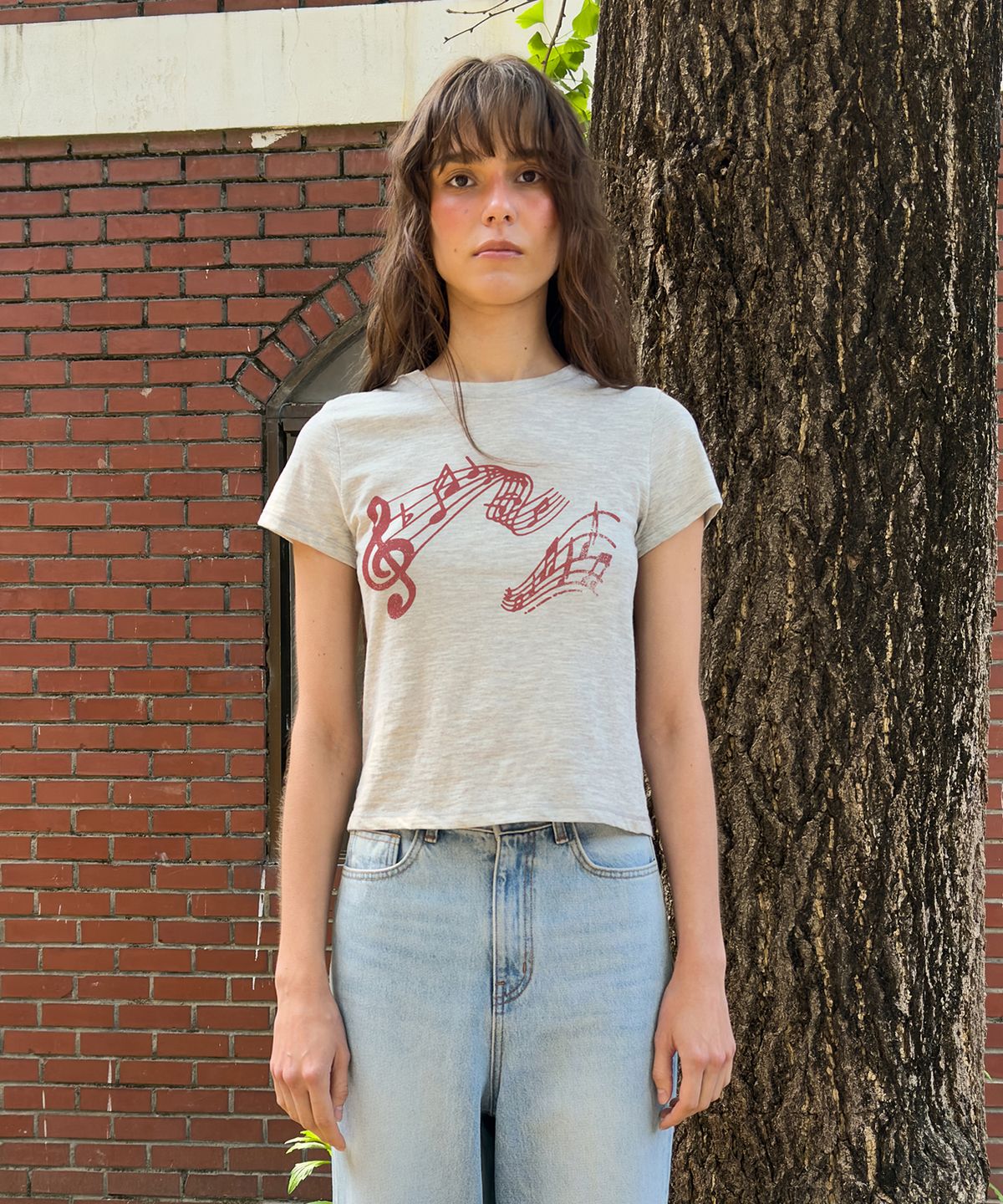 다이애그널(DIAGONAL) SUMMER MELODY TEE (grey)