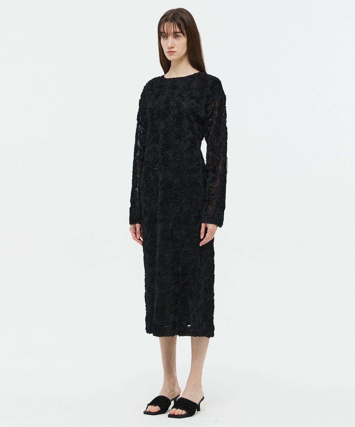 베데르미(VEDERMI) rose corsage long dress