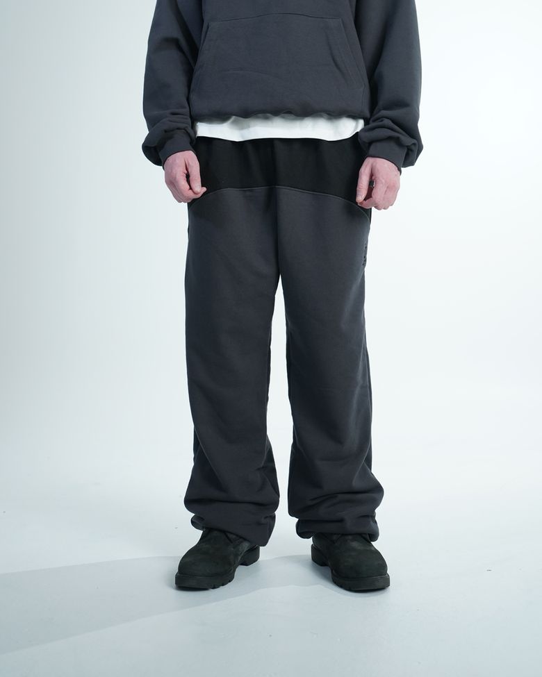 RIB SWEAT PANTS CHARCOAL