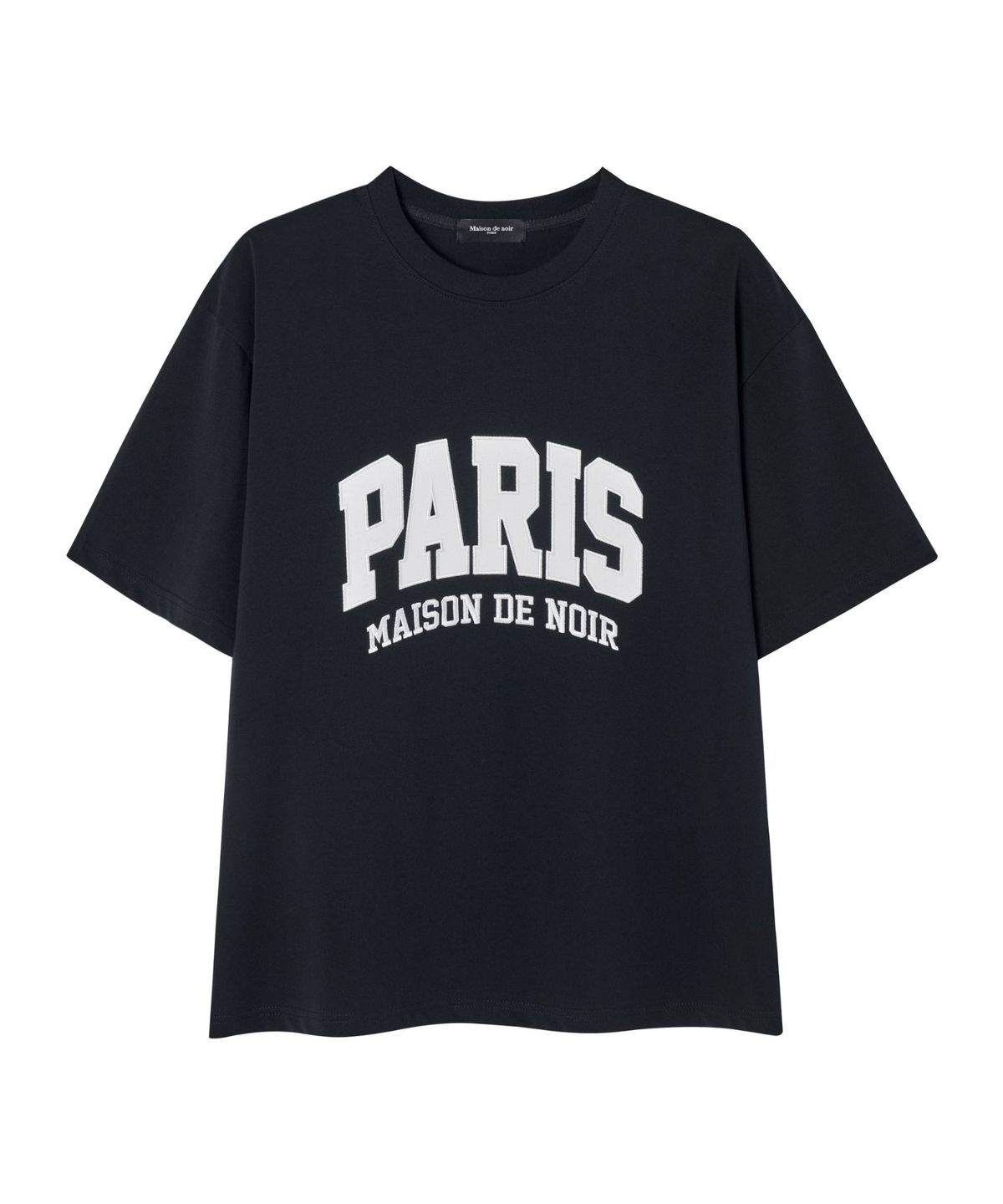 메종 드 누아(MAISON DE NOIR) APPLIQUÉ T-SHIRT BLACK