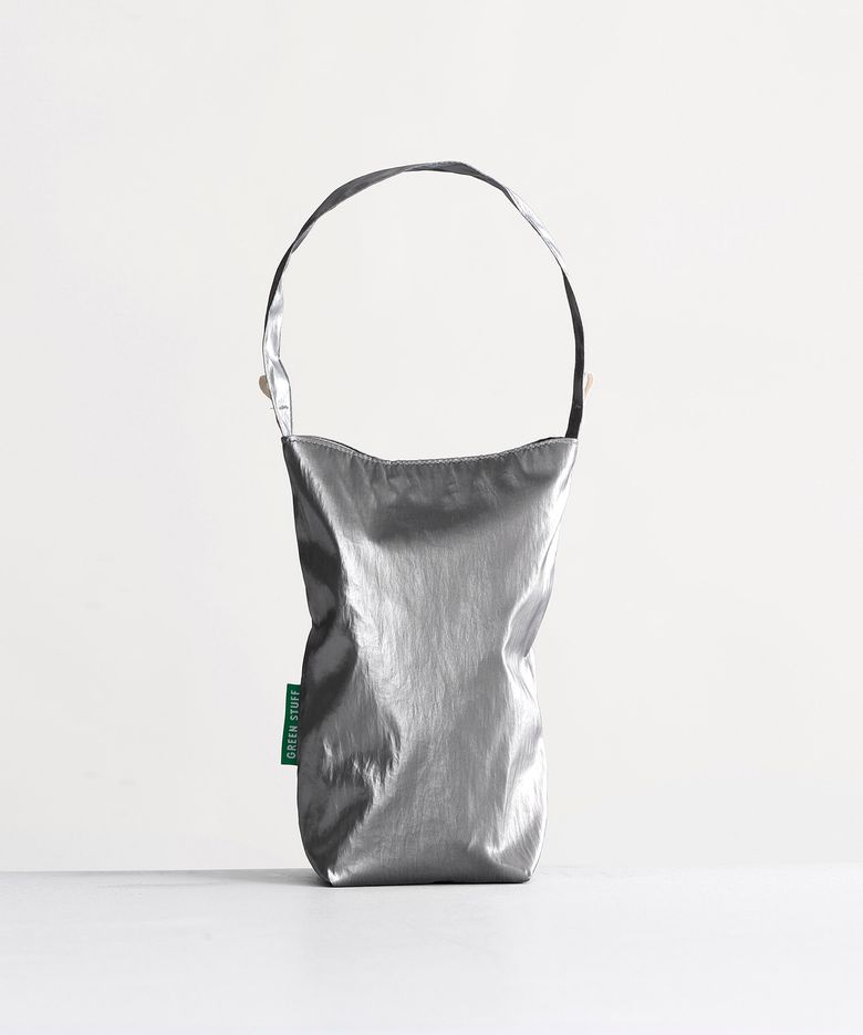 스텀 미니백 48 메탈릭 나일론 - titanium silver