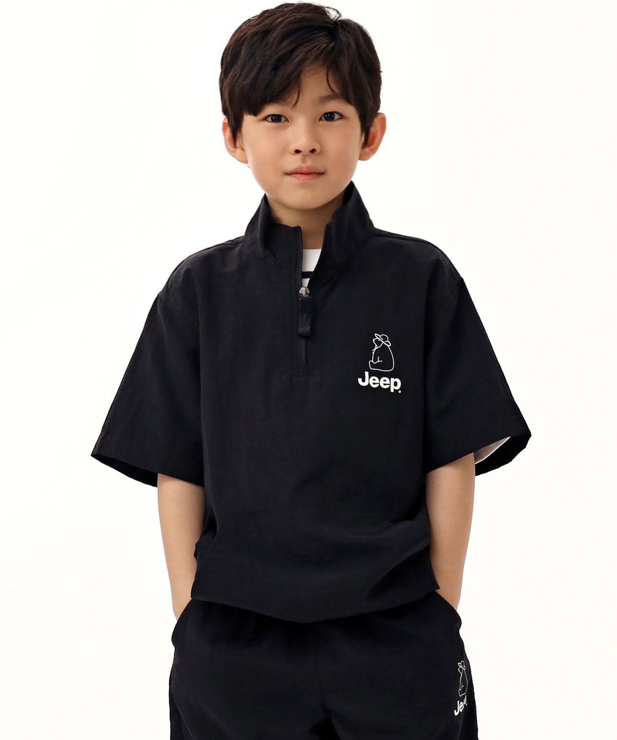 지프키즈(JEEPKIDS) 폴라베어 아노락 반팔 (KP5JPU183BK)