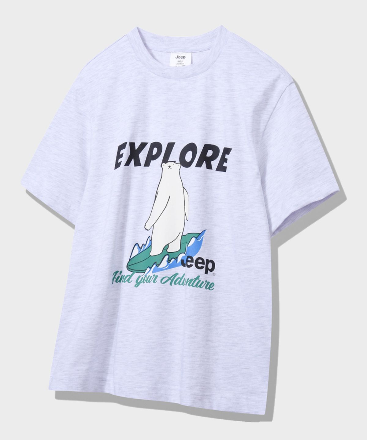 지프키즈(JEEPKIDS) 서핑베어 반팔티 (KP5TSU182MW)