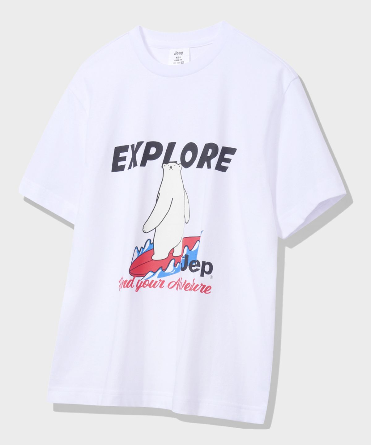 지프키즈(JEEPKIDS) 서핑베어 반팔티 (KP5TSU182WH)