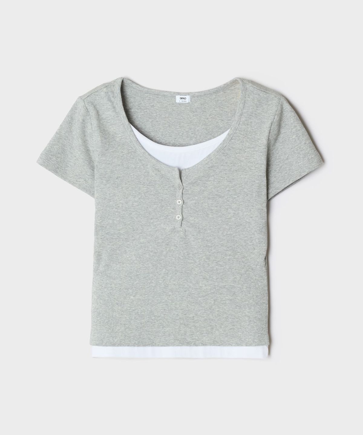 스파오(SPAO) 헨리넥 반팔티 (RE)_SPRWG37G11