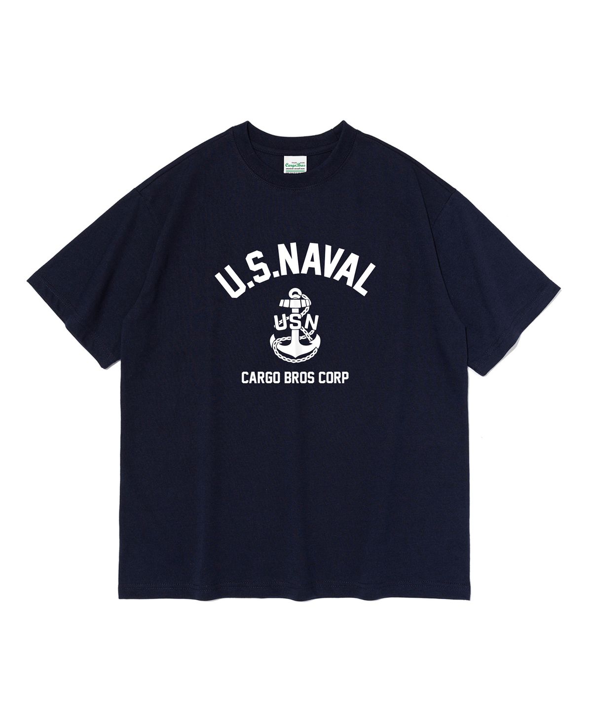 카고브로스(CARGOBROS) USN 마린 반팔 티셔츠 (네이비/화이트)