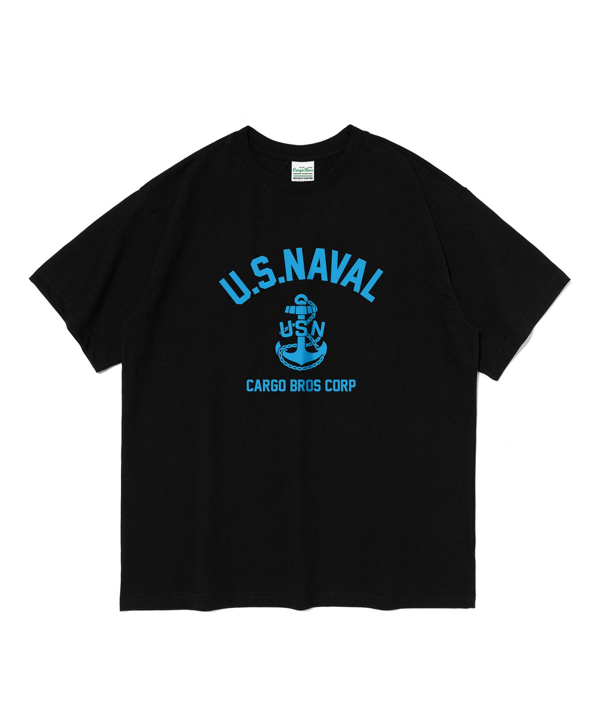 카고브로스(CARGOBROS) USN 마린 반팔 티셔츠 (블랙)